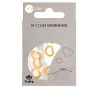 Tulip Heart Shaped Stitch Marker, Medium Yellow, Knitting Accessory - 1pc