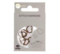 Tulip Heart Stitch Marker L Brown 1 piece