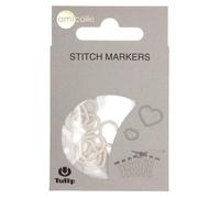 Tulip Heart Stitch Marker Large White - 1 Piece