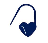 Tulip Stitch Markers Heart Small Navy - 1pc