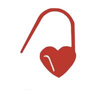 Tulip Stitch Markers Heart Small Orange - 1 Piece