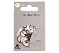 Tulip Heart Stitch Marker XL, Brown, 1 piece