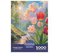 Tulip Jigsaw Puzzles Adult And Children Educational Games Home Decoration Fun Activity for Home Birthday Jumbo Age 12+ for Adults 70x50cm/1000pcs