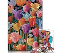 Tulip Jigsaws Puzzles 1000 Pieces for Teenagers Gifts,Challenging Difficult Deal As Gifts for The Whole Family (50x75cm)