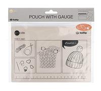 Tulip Knitting Pouch with Gauge and Accessories, White, 1 Pouch