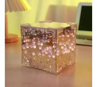Tulip Lamp DIY Tulip Night Light Tulip Lamp with Glass Cover, Battery Operated Atmosphere Night Light, Gifts for Women Unique, Elegant Bedside Lamp for Room Bedroom Decoration (20 Pink Flowers)