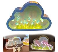 Tulip Lamp In Cloud,Cloud Shaped Tulip Night Light Mirror,cloud Mirror Tulip Lamp,cloud Mirror Diy Night Light,handmade Cloud Tulip Night Light Decoration,the First Choice for Gifts To Girls