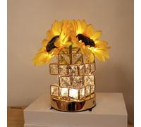 Tulip LED Table Lamp Rechargeable Cordless Touch Dimming Artificial Butterfly Orchid Sunflower Bedside Lamp Light up Sign Romantic Gifts for Bedroom Women Mom