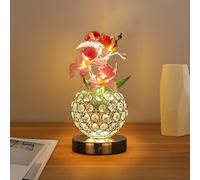 Tulip LED Table Lamp Rechargeable Cordless Touch Dimming Artificial Butterfly Orchid Sunflower Bedside Lamp Light up Sign Romantic Gifts for Bedroom Women Mom