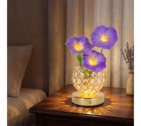 Tulip LED Table Lamp Rechargeable Cordless Touch Dimming Artificial Butterfly Orchid Sunflower Bedside Lamp Light up Sign Romantic Gifts for Bedroom Women Mom