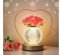 Tulip LED Table Lamp Rechargeable Cordless Touch Dimming Artificial Butterfly Orchid Sunflower Bedside Lamp Light up Sign Romantic Gifts for Bedroom Women Mom