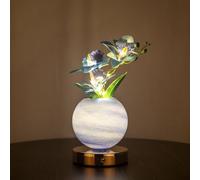 Tulip LED Table Lamp Rechargeable Cordless Touch Dimming Artificial Butterfly Orchid Sunflower Bedside Lamp Light up Sign Romantic Gifts for Bedroom Women Mom