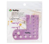 Tulip Needle Gauge with Integrated Yarn Cutter, Purple, 1 piece