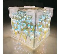 Tulip Night Light DIY Craft Kit with Solar Power for Kids Creative Flower Lamp Educational Hands-On Activity for Children Home Garden Decoration(BLUE)
