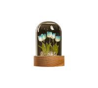 Tulip Night Light Handmade DIY Room Desktop Lamp-Blue