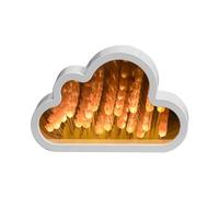 Tulip Night Light Mirror, Decorative Cloud Mirror Night Lamp, DIY Tulip Cloud Desk Lamp, LED Lamp Bedroom Decor for Girls Creative Gift for Friends,Birthday (Colorful-Unfinished)