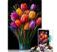Tulip Oil Painting Jigsaw Puzzles for Adults 1000 Pieces,Family Game Stress Reliever Difficult Challenge Great Gifts And Toys 50x75cm