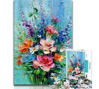 Tulip Oil Painting Puzzles 1000 Pieces for Adults,Help The Brain Exercise Addictive Toys to Cultivate Patience Unique Challenge Game (38x26cm)