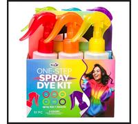 Tulip One-Step Spray Dye Kit, Easy Spray Application with 6 Colors & 4 Stencils Included, Party Activity, Outdoor Fun, Birthday Gift, Create Permanent Fashion Designs