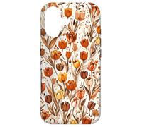 Tulip Orange Floral Brown Tulips Wildflower On Beige Case for iPhone 17