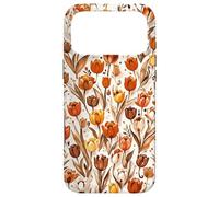 Tulip Orange Floral Brown Tulips Wildflower On Beige Case for iPhone 17 Pro Max