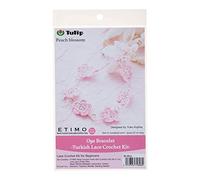 Tulip OYA Turkish Lace Bracelet Crochet Kit - Pink and White, 1 piece