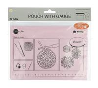 Tulip Crochet Pouch with Integrated Gauge and Accessories, Pink