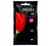 (Tulip Red) DYLON Hand Fabric Dye Sachet For Clothes & Soft Furnishings, 50g