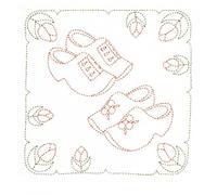 Tulip Sashiko Embroidery Kit - Clogs Motif, 1 piece