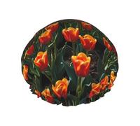 Tulip Sea Large Double-layer shower cap prevents hair from getting tangled during showering and skincare.