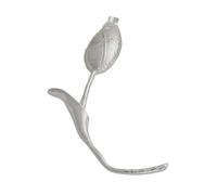 Tulip Shaped Brooch, Lightweight Alloy Metal Floral Design Pin with Secure Clasp Back, Elegant Accessory for Jacket Dress Scarf Hat Handbag, Gift for Women Silver