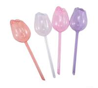 Tulip-Shaped Plant Waterer 4-Pack Transparent PVC