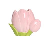 Tulip Shaped Vase,Unique Tulip Art Design Ceramic Vase,Modern Boho Aesthetics Vases for Wedding Decoration Desk Office Home Decor(A-Pinks)
