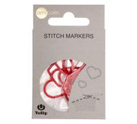 Tulip Stitch Markers Heart XL red-1pc, Red