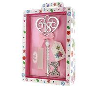 Tulip Studio Silver Age 18 Female Keepsake Key & Bright Presentation Box - 18th Birthday Gift