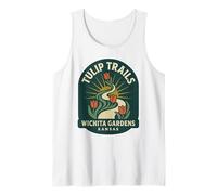 Tulip Trails Shirt Retro Flower Path Wichita Garden Kansas Tank Top