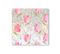 Tulip Wall Decals with Butterfly and Flower Patterns, Waterproof PVC Stickers Designed for Decorative Use on Smooth Walls, Doors, and Wardrobes (40 * 100cm)