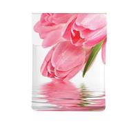 Tulip Water Effect Fresh Lovely Flower Pink, PU Leather Laptop Sleeve, Notebook Bag Laptop Case Sleeve Tablet Briefcase