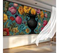 Tulips Diamond Painting Vintage Large Diamond Art for Adults 180x90cm, DIY Craft Kits for Beginners Crystal Embroidery Canvas Mosaic Paintings for Home Wall Room Decor, Hobbies for Women Gifts qL84