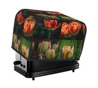 Tulips in the Garden Toaster Cover 2 Slice, Waterproof Bread Machine Covers with Pockets Universal Size Kitchen Small Appliance Cover with Handle, Dust and Fingerprint Protection