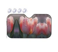 Tulips Medium Car Windshield Sunshade - Quick Cooling in The car in Summer, Portable Storage Sunshade
