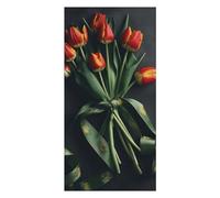 Tulips with Bows Beach Towels Extra Large, Quick Dry Absorbent Multipurpose, Oversized Beach Towel, Sand Free Foldable Lightweight, Travel Towel, For Beach Pool Camping Travel Vacation, 63x31.5 in