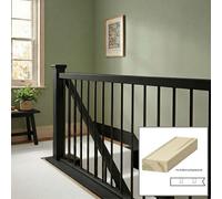 Tulipwood Baserail Modern 2.4M - Landing Drilled For 14mm Metal Spindles (Ideal For Painting) Traditional Products Ltd