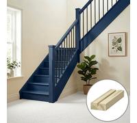 Tulipwood Baserail Modern 3.6M - 13mm Groove For Square Metal Spindles (Ideal For Painting) Traditional Products Ltd