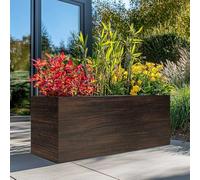 Tulipy 1.2m/1m/75cm/70cm Zinc Galvanised Trough Planter | No Assembly Needed | Lightweight (Antique Copper, L75cm x W32cm x H32cm)