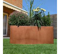 Tulipy 1.2m/1m/75cm/70cm Zinc Galvanised Trough Planter | No Assembly Needed | Lightweight (Copper, L100cm x W40cm x H40cm)