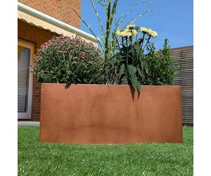 Tulipy 1.2m/1m/75cm/70cm Zinc Galvanised Trough Planter | No Assembly Needed | Lightweight (Copper, L75cm x W32cm x H32cm)
