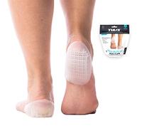 Tuli's Heavy Duty Gel Heel Cups, Cushion Insert for Shock Absorption, Plantar Fasciitis, Sever’s Disease and Heel Pain Relief, Made in USA, Regular, 2 Pairs