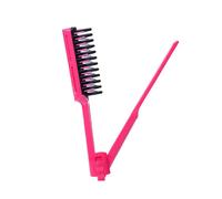 tulkdexi Abs Hair Brush Foldable Detangling V-shape Handle Scalp Massage Women Girls Wet Dry Long Curly Fluffy Styling Comb Hairdressing Red