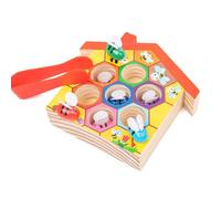 tulkdexi Educational Wooden Toy Honeycomb Set Color Learning Fine Motor Skills Development Bee-themed for Children Sustainable Hive Toddler Honeybee